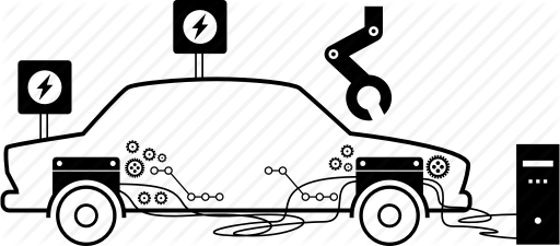 512x225 Car, Factory, Machine, Making, Manufacturing, Research, Testing Icon