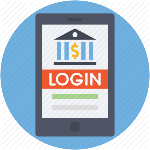 512x512 Banking App, Banking App Login, M Commerce, Mobile Banking Icon