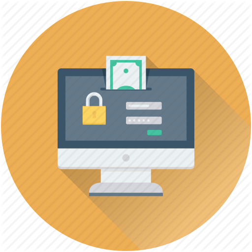 512x512 Bank Login, Monitor, Online Banking, Safe Banking, Secure Banking Icon