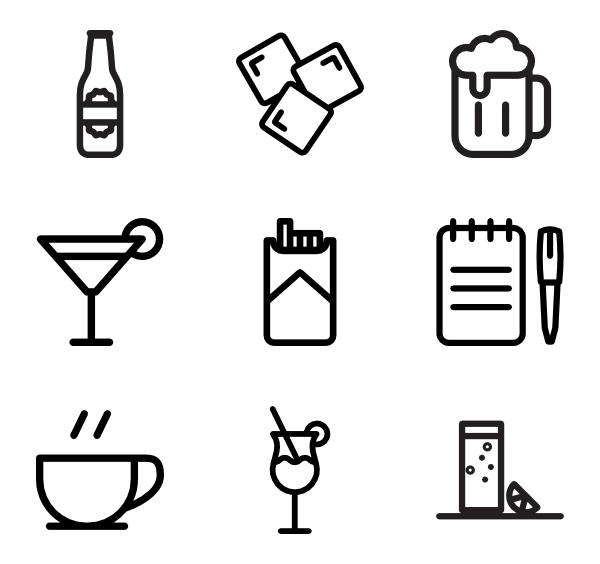 600x564 Drink Alcohol Bar Icon Packs