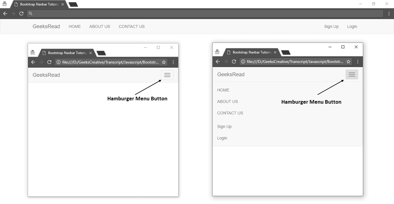 1304x677 Bootstrap Lesson How To Create Responsive Navigation Bar