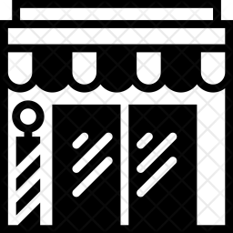 256x256 Barbershop Icon Of Glyph Style