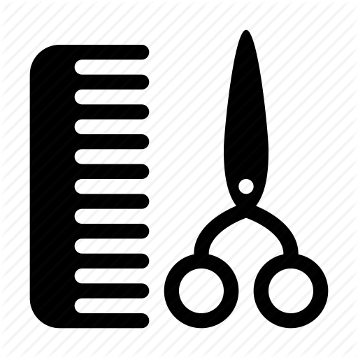 512x512 Barber, Barbershop, Comb, Hair, Haircut, Scissors Icon