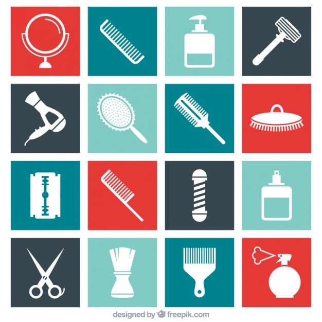 626x626 Flat Barber Shop Icons Set Vector Free Download