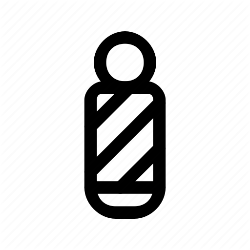 512x512 Barber, Barbershop, Pole, Striped Icon