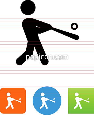400x490 Baseball Hit Icon