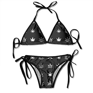 385x385 Broclem White Marijuana Icon Bikini Bathing Suits