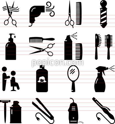 400x429 Hair Care Icons