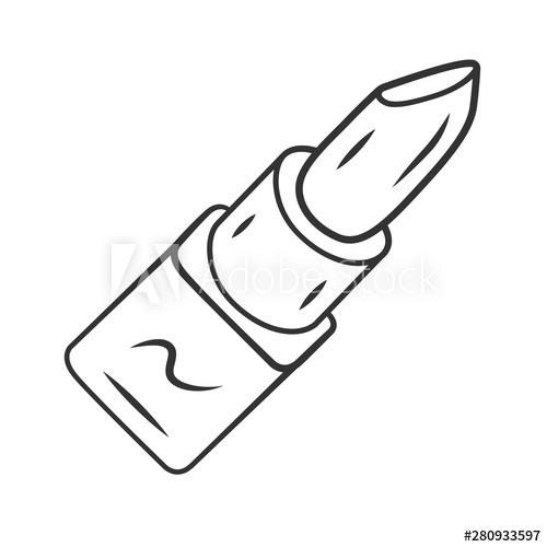 500x500 Lipstick Tube, Lip Gloss Linear Icon Beauty Shop Product Thin