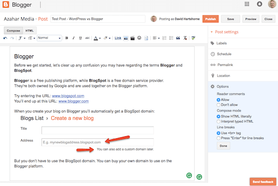 550x367 Wordpress Vs Blogger A Detailed Blog Platform Comparison