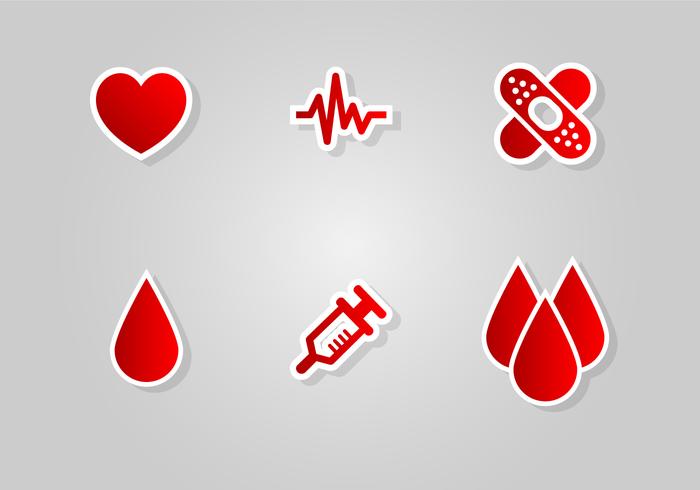 700x490 Blood Drive Icon Vector Set