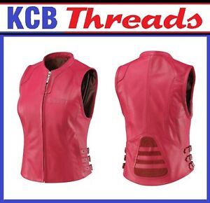 300x290 Icon Bomb Shell Body Armor Genuine Leather Hot Pink Vest
