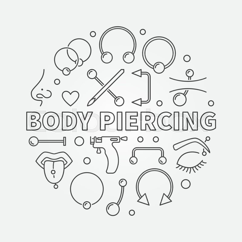 800x800 Body Piercing Round Vector Stock Vector Colourbox