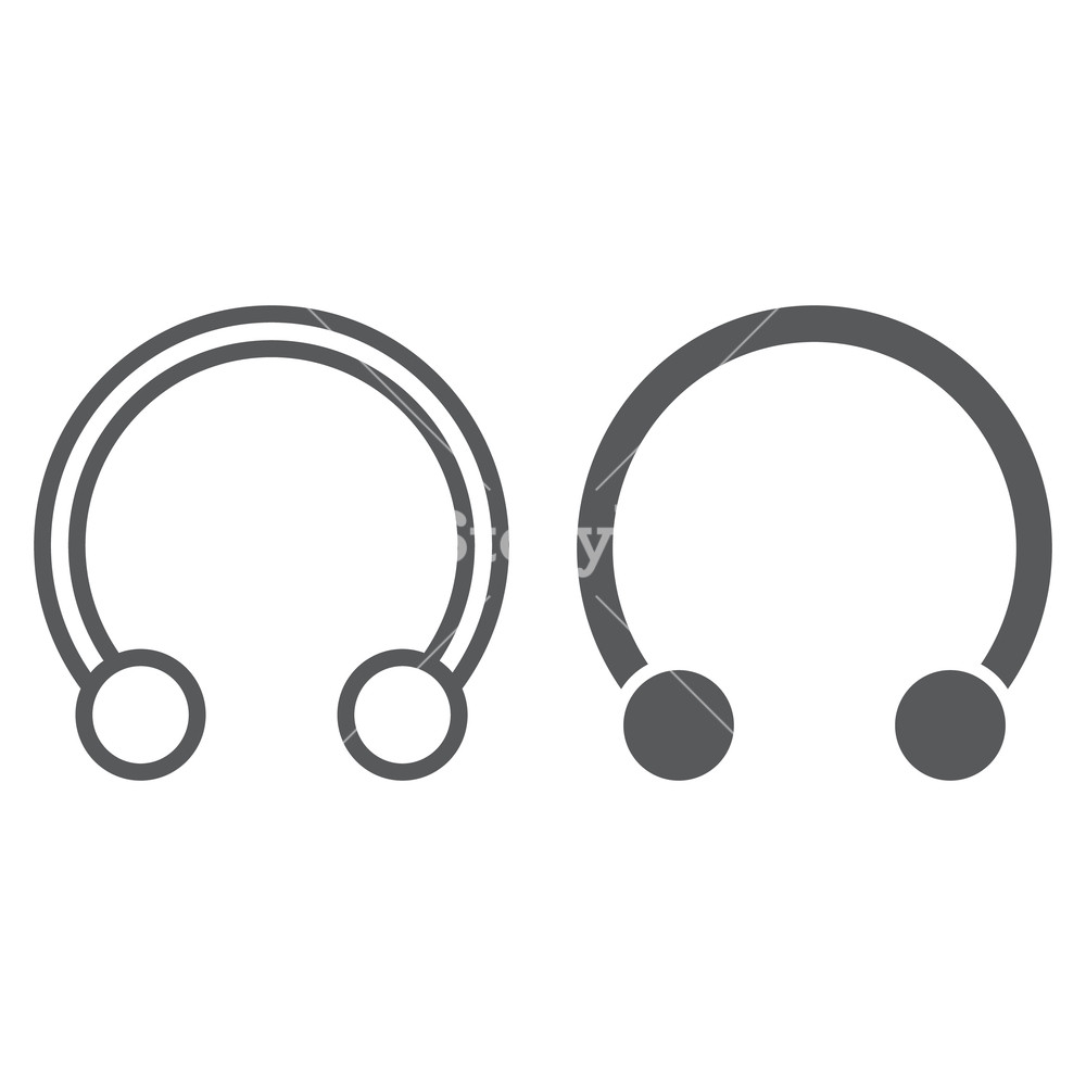 1000x1000 Body Piercing Line And Glyph Icon, Jewelry And Accessory, Pierce