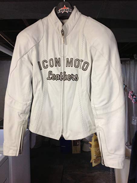453x606 Womens Bombshell Icon Moto White Leather Jacket Small Amazon Ca