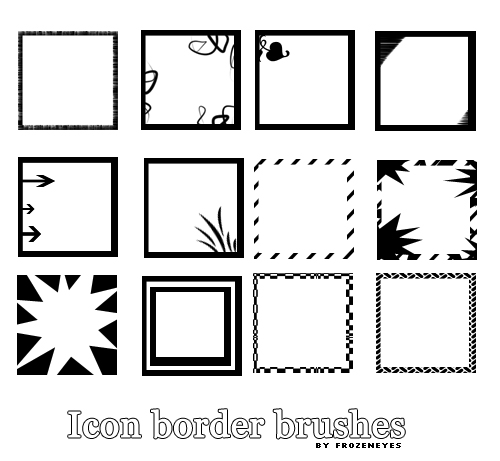 500x461 Icon Border Brushes