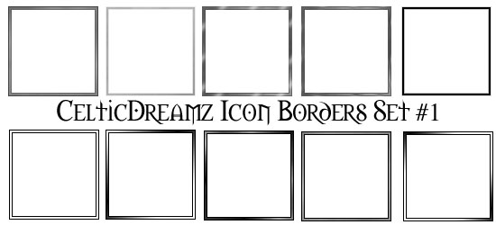 550x250 Icon Borders Set