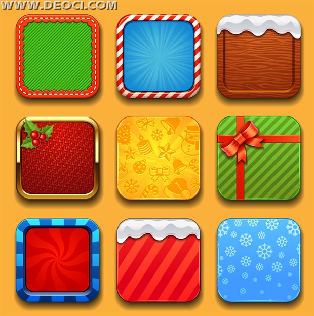 620x624 Christmas App Icon Border Design Downloads