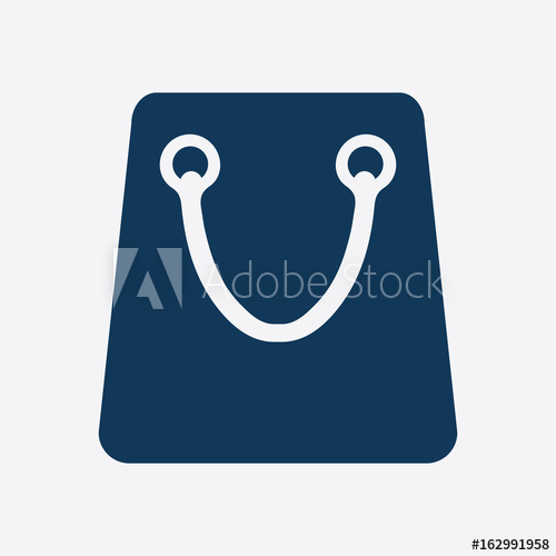 500x500 Shopping Bag Icon Boutique Shopping Symbol Flat Design