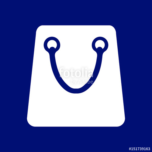 500x500 Shopping Bag Icon Boutique Shopping Symbol Flat Design Stock