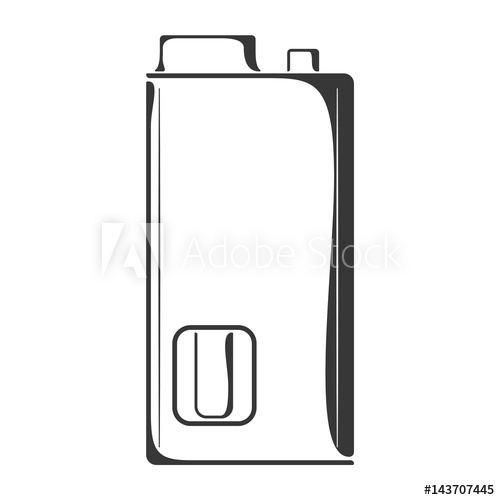 500x500 Black Mechanical Box Mod With Squeeze System Icon