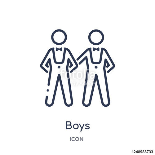 500x500 Boys Icon From People Outline Collection Thin Line Boys Icon