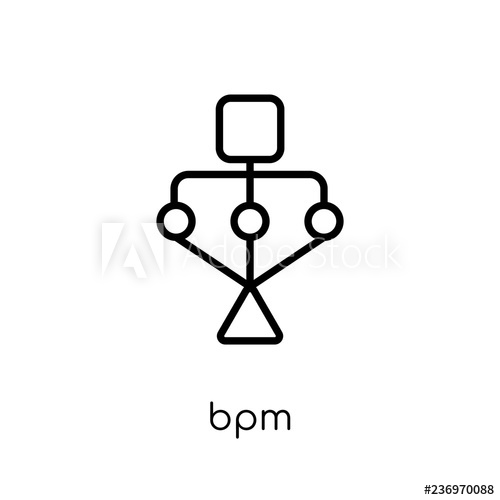 500x500 Bpm Icon Trendy Modern Flat Linear Vector Bpm Icon On White