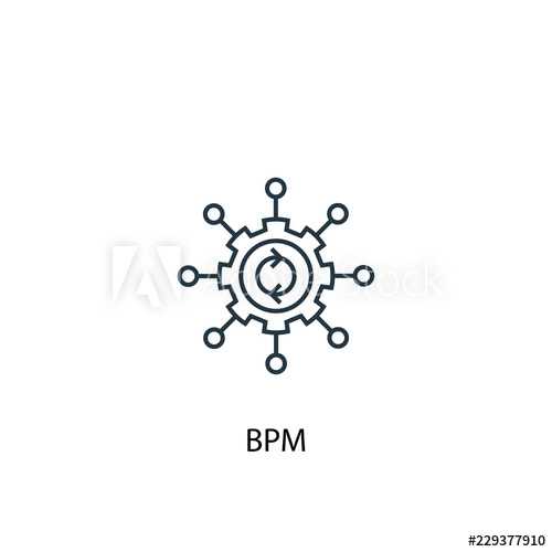500x500 Bpm Concept Line Icon Simple Element Illustration Bpm Concept