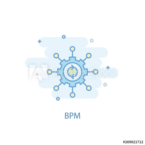 500x500 Bpm Line Concept Simple Line Icon, Colored Illustration Bpm