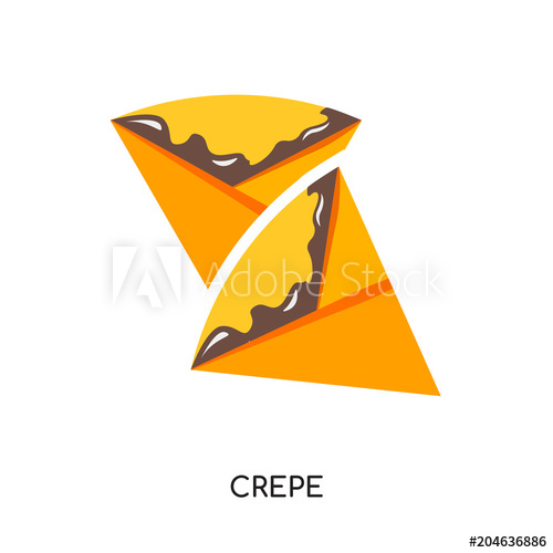 500x500 Crepe Logo Isolated On White Background Colorful Vector Icon