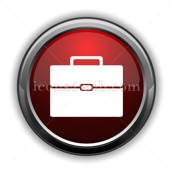 600x600 Briefcase Icon Red Glossy Web Icon With Shadow