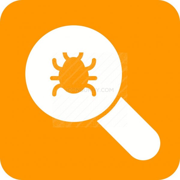600x600 Bug Fixing Flat Round Corner Icon