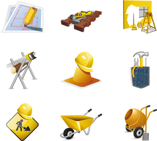 500x449 Various Builders Icons Mix Vector Set Free Download