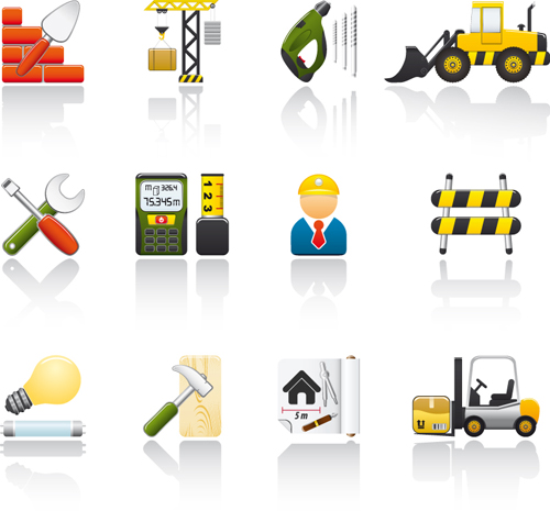 500x475 Various Builders Icons Mix Vector Set Free Download