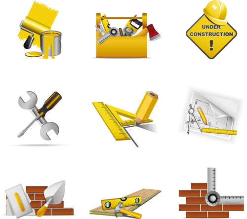 500x444 Various Builders Icons Mix Vector Set Free Download