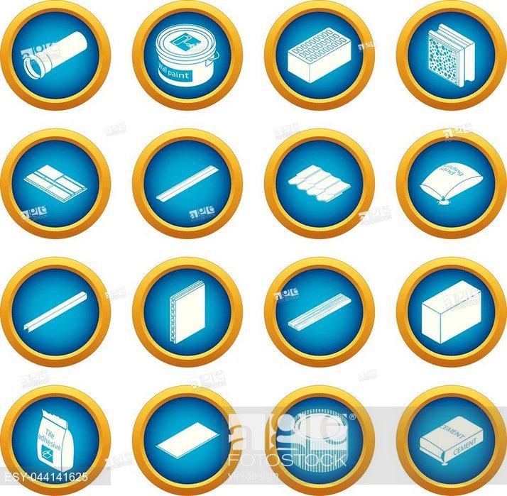 Building Materials Icons Set Simple Illustration Of Building 714x699 Building Materials Icons Set Simple Illustration Of Building