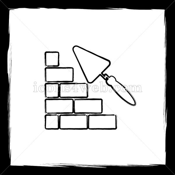 Building Sketch Icon 600x600 Building Sketch Icon