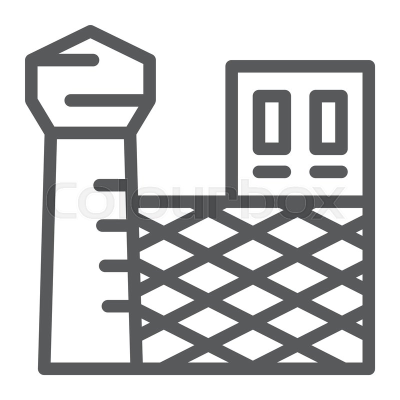 Prison Line Icon, Building And Stock Vector Colourbox 800x800 Prison Line Icon, Building And Stock Vector Colourbox