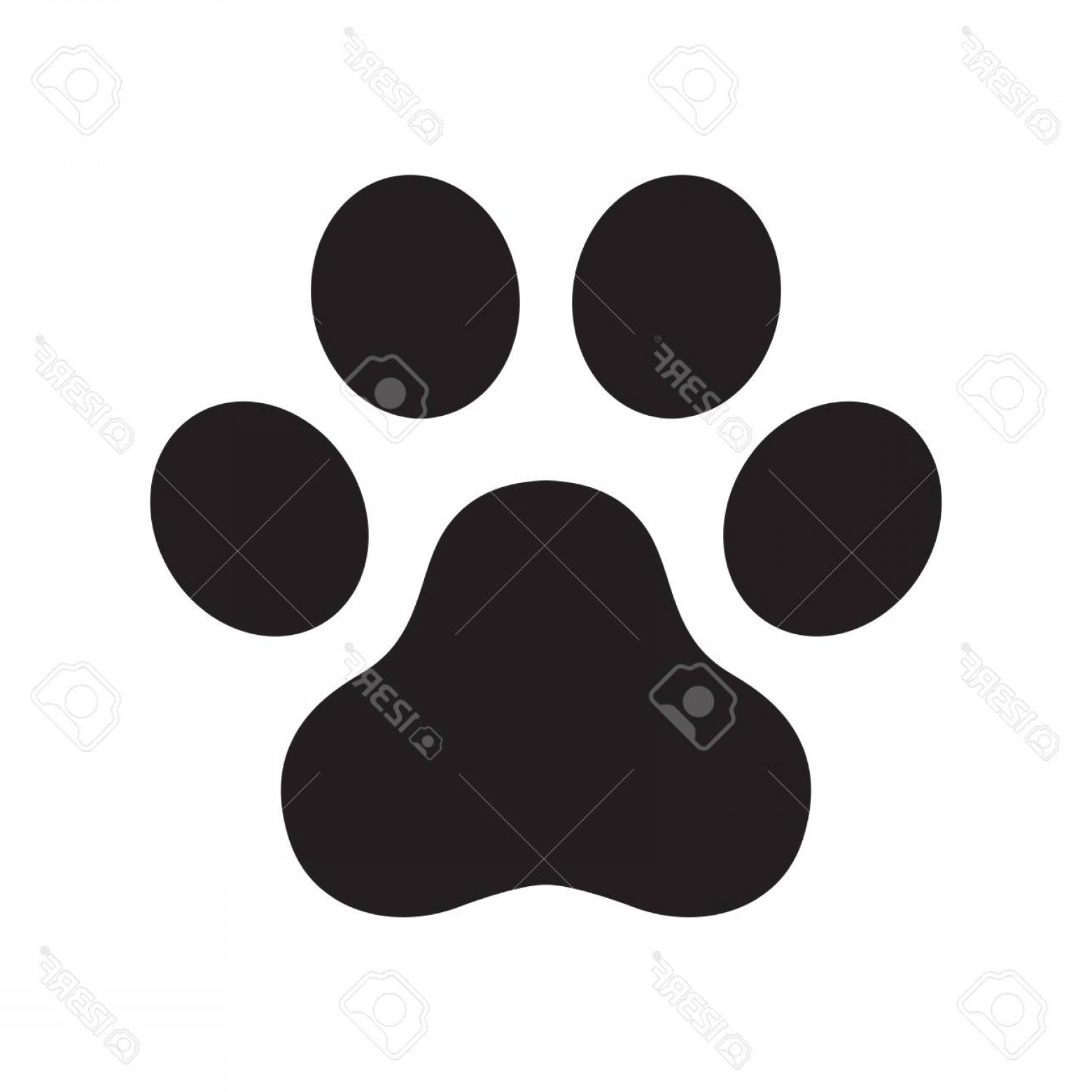 1560x1560 Photostock Vector Dog Paw Vector Footprint Logo Icon Symbol