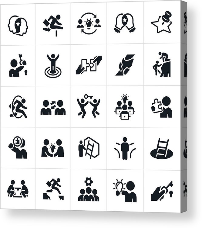 666x750 Business Solutions Icons Acrylic Print