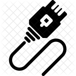 256x256 Network Cable Icon Of Glyph Style