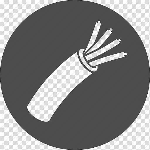 512x512 Round Grey Logo, Electrical Cable Electrical Wires Cable