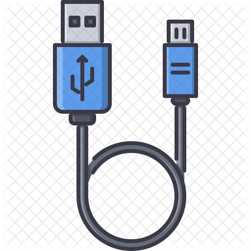 512x512 Usb Cable Icon Of Colored Outline Style