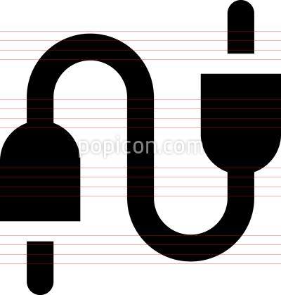 400x419 Audio Jack Cable Vector Icon