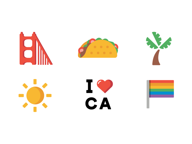 800x600 California Icons