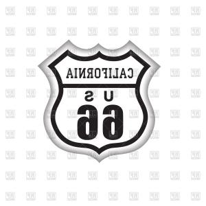 300x300 Route Label With California Lettering American Road Icon Vector