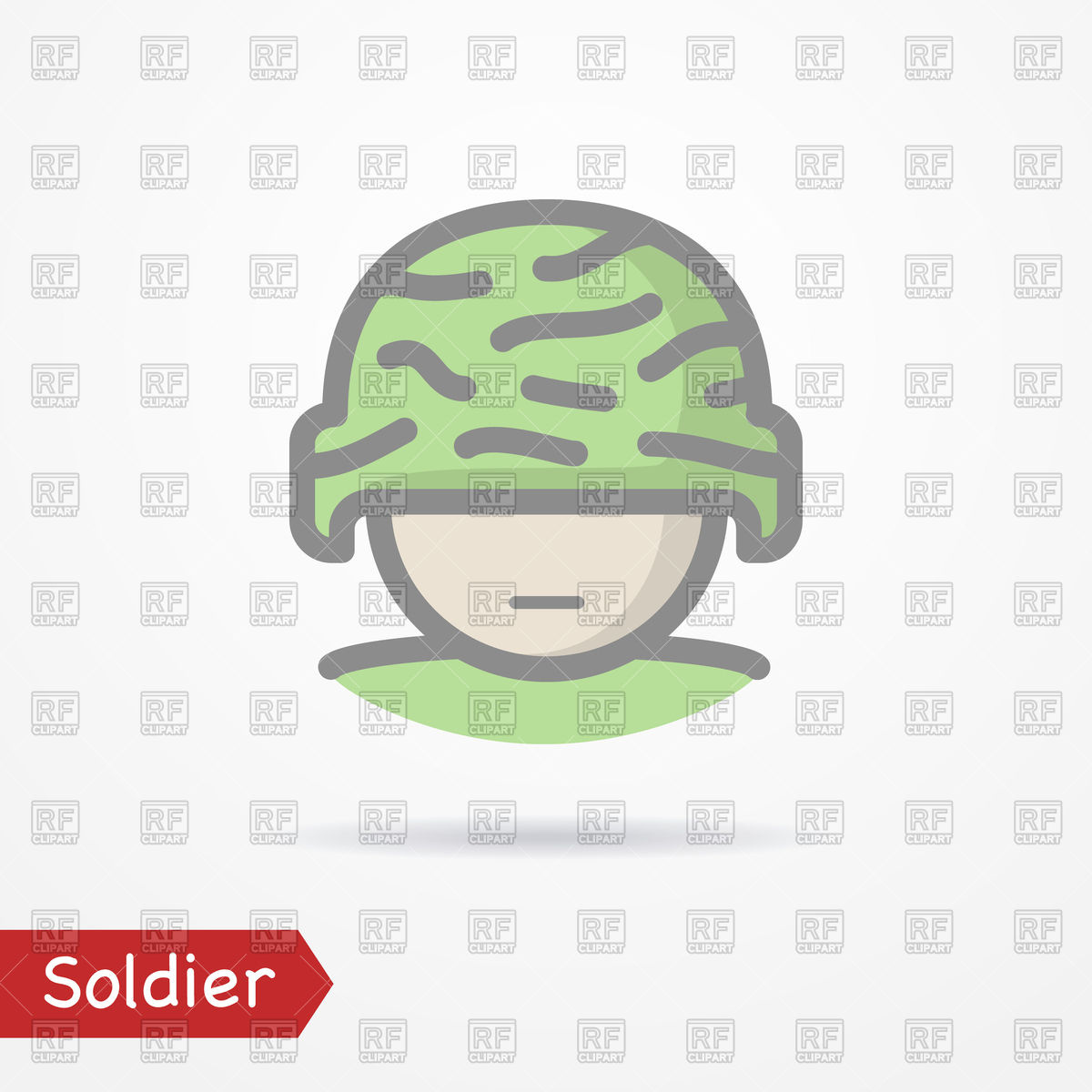 1200x1200 Soldier Face In Camouflage Helmet Icon Vector Image Of People