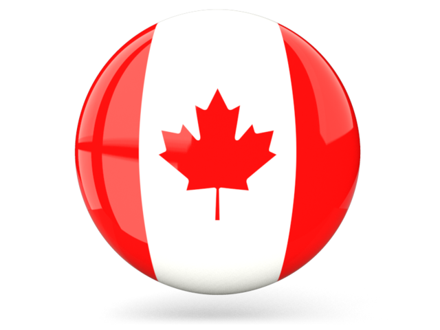 640x480 Glossy Round Icon Illustration Of Flag Of Canada