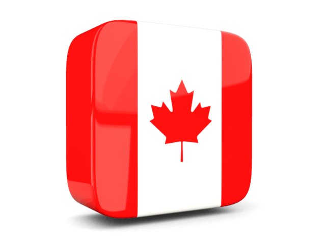 640x480 Glossy Square Icon Illustration Of Flag Of Canada