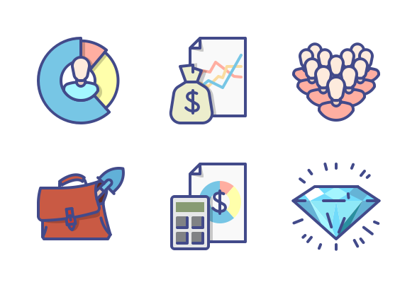 588x406 Business Model Canvas Icons
